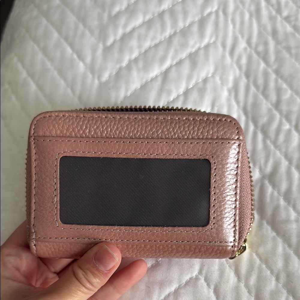 Metallic Pink Card Holder Wallet